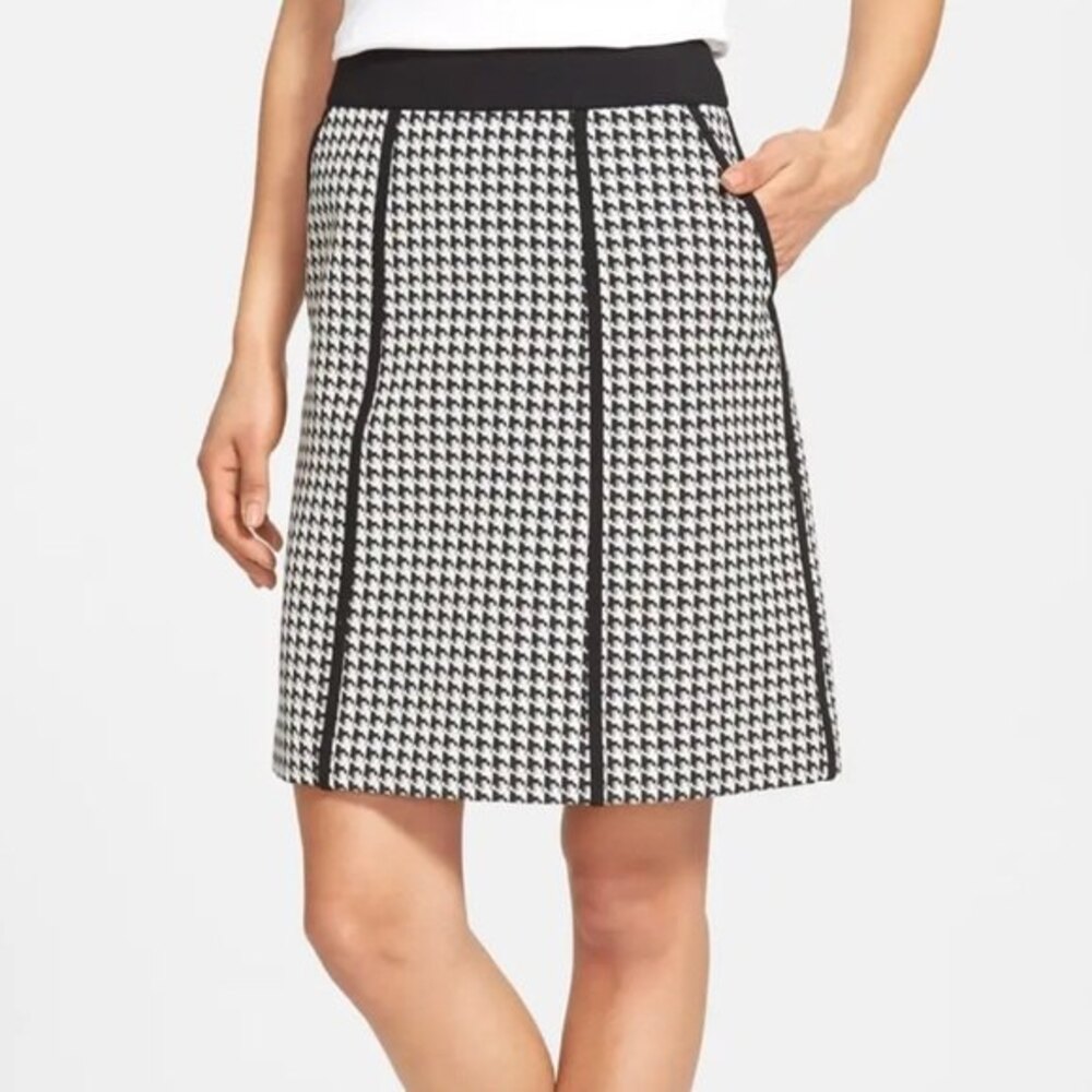 Lafayette 148 Madeline houndstooth skirt